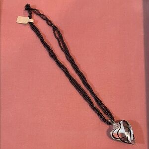 NWT brown heart necklace
